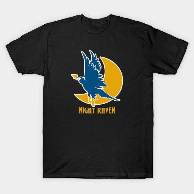 Night Raven T-Shirt by Illustratorator